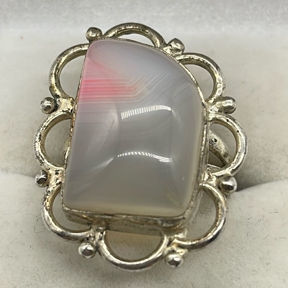 Moonstone Agate 925 Ring - Picture 1 of 4